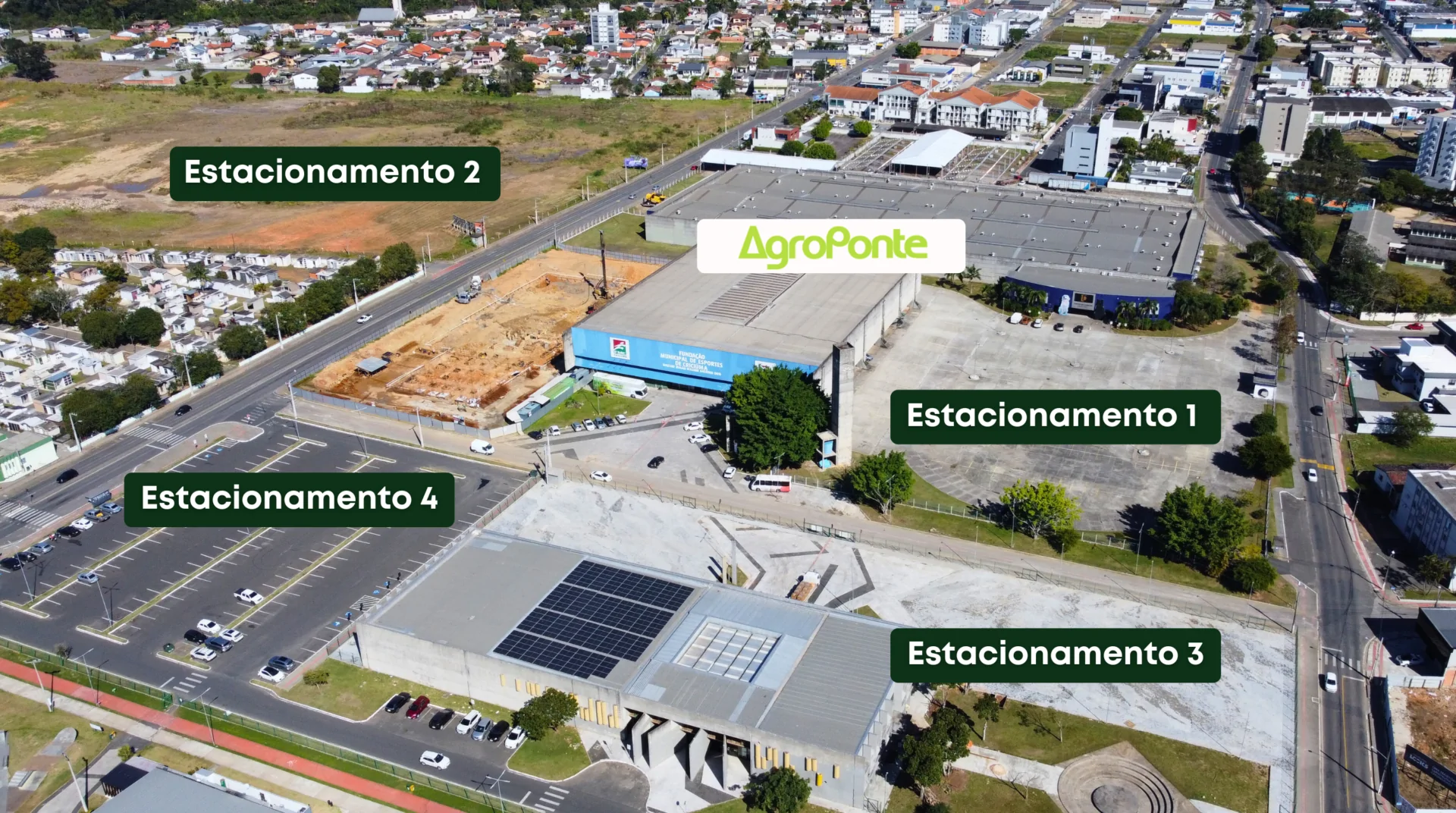 Feira AgroPonte divulga informações para quem pretende visitar o evento 3 Mapa estacionamento